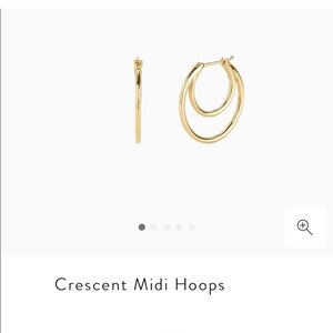 Mejuri Crescent Midi Hoops